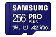 Samsung PRO Plus microSD-Karte + SD-Adapter, 256 GB, Für Mobile Gaming auf Smartphones, Tablets und Handheld Konsolen, UHS-I U3, Full HD & 4K UHD, 180 MB/s Lesen, 130 MB/s Schreiben, MB-MD256SA/EU