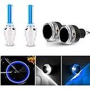 A4S AUTOMOTIVE & ACCESSORIES Universal Waterproof Dual Color Bike Handle Bar LED Turn Signal Indicators Combo with Blue Motion Sensor Tyre Led Light (Blue/white & Tyre Light)
