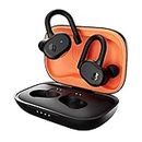 Skullcandy Push Active In-Ear Wireless Earbuds, 44 Hr Battery, Skull-iQ, Alexa Enabled, Microphone, Works with iPhone Android and Bluetooth Devices - True Black/Orange