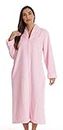 Just Love Plush Zipper Lounger Solid Robe, Pink, Large