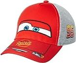 Disney Pixar Boys’ Cars Lightning McQueen Hat - Piston Cup Baseball Cap (Toddler/Boy), Size 2-4T, Cars Red with Grey, Cars Red With Grey, 2-4 Years