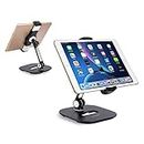 SHOPPINGALL Adjustable Tablet Stand, Swivel Desk Mount Holder for Any Tablet or Smartphone Between 4."-11" inches - SA-204D-T9 (Black)