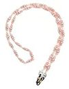 Heddz Lightweight Glass Beads & Silver Filigree Spectacle Chain For Women Spectacle Chain Lanyard String for Eyewear Frames, Specs, Glasses, Sunglasses, Goggles and Eyeglasses (LIGHT PINK)