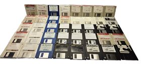 57 Software y juegos diversos en disquete de 3,5", Macintosh, etc.