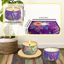 6-Piece Scented 2.5 oz Mini Tin Candle Gift Set with Soy Wax (120H Burn Time)