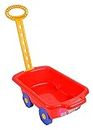 Marmat Garden Tools for Children Wheelbarrow Garden Children Toy Sand Toy Sandpit with Handle Trolley (Red)