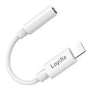 Loydia Headphone Adapter for iPhone, 3.5mm Aux Audio Jack Earphone Connector Dongle Converter for iPhone 14/13/12/11/11 Pro/XR/X/XS/8/8Plus/7/7Plus Support All iOS