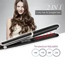 2 In 1 Straightening And Curling Iron Infrared Flat Iron Hair Straightener Thermostatic Ceramic
