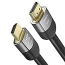 Zeskit 8K Ultra HD High Speed 48Gpbs HDMI Cable 16ft, 8K60 4K120 144Hz eARC HDR10 4:4:4 HDCP 2.2 & 2.3 Compatible with Dolby Vision Xbox PS4 PS5 Apple TV 4K Roku Fire TV Switch Vizio Sony LG Samsung