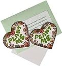 Purpledip Plantable Seed Paper Heart Shape Blank Greeting Cards Or Gift Tags: Set of 10 Eco Friednly Cards Christmas Cards (12693C)