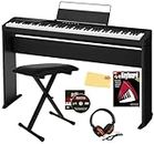 Casio Privia PX-S3100 Digital Piano - Black Bundle with CS-68 Stand, Bench, Headphone, Instructional Book, Online Lessons, Austin Bazaar Instructional DVD, and Polishing Cloth