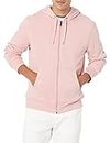 Amazon Essentials Men's Full-Zip Hooded Fleece Sweatshirt (Available in Big & Tall), Pink, Medium
