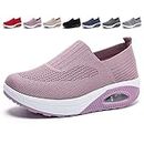 2023 New Women's Orthopedic Sneakers, Air Cushion Orthopedic Shoes for Women, Orthopedic Slip On Shoes for Women (Pink,36)