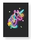 3Ds Notebook,90 GSM Premium Grade Paper, A5, Ruled,152 Page (neon Unicorn Diary)