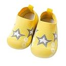 Toddler Kids Infant Newborn Baby Boys Girls Shoes First Walkers Cute Cartoon Socks Shoes Antislip Shoes Prewalker Sneaker 6month Baby Shoes Yellow