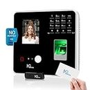 NGTeco Time Clocks for Employees Small Business with Face, Finger Scan, RFID and PIN Punching in One, Office Time Card Machine Automatic Punch APP iOS Android (0 Monthly Fee)