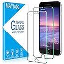MAYtobe [2 Pack] Designed For iPhone SE 2020, iPhone 8, 7, 6s, 6 Screen Protector Temperer Glass, Case Friendly, Bubble Free, Easy to Install