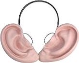 Bristol Novelty MD217 Big Ears on Headband | Flesh | Pack de 1, unisex, adulto, beige, talla única, Día Mundial del Libro