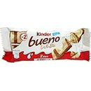 Kinder Bueno White Chocolate Bar - Milk and Hazelnuts, 39g Pack