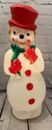 Molde de soplado muñeco de nieve helado 1973 22" iluminado de colección Carolina Enterprises