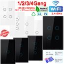 WiFi Switch Smart Home Touch RF Light Wall Panel For Alexa For Google 1/2/3 Gang