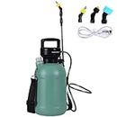 Battery Powered Sprayer 1.35gallon/5L Electric Sprayer with 3 Mist Nozzle USB Rechargeable Garden Sprayer with Telescopic Rod, Handle and Shoulder Strap for Lawn Yard Garden Green |Sprayers