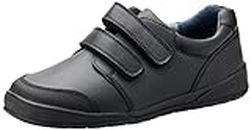Grosby Unisex Kids Good Fit Twin Tab School Shoe, Black, UK 3/US 4
