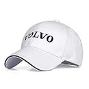 AutoSale V0lv0 Hats Embroidered Adjustable Baseball Caps Racing Motor Hat Racing Apparel fit Volvo Accessories (Fit V0lv0 White)