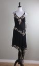 JOVANI NWT Vintage 100% Silk Embroidered Beaded Padded Evening Dress Size 8