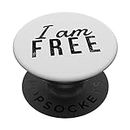 Free - Christian Faith Saying - Freedom in Jesus Christ PopSockets Support et Grip pour Smartphones et Tablettes