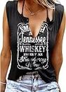 Smooth As Tennessee Tank Top Sweet As Strawberry Shirt Ring Hole Sleeveless Sexy V Neck Womens Retro Country Music Tops