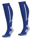 Zexer Medical & Athletic Compression Socks for Men, Nursing Performance Socks for Edema, Diabetic, Varicose Veins,Shin Splints,Running Marathon (Royal Blue with White)