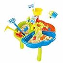 3 in 1 Sand and Water Play Table Sandpit Toys Kid Beach Swimming Pool Outdoor Backyard Activity Pretend Set