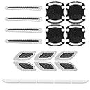 Kelenate® (White) 19 Pcs Reflective Stickers for Cars with Car Door Handle Scratch Protector,Accesorios Exteriores para Auto Compatible with
