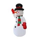 WIVAYE 8ft Height Christmas Inflatable Snowman with 3 Lights, Lighted Inflatable Snowman Waving the Right Hand, Blow Up Yard Decoration Clearance for Garden Pool Party Decor, White
