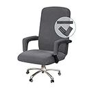 Turquoize Office Chair Cover Stretch Office Chair Covers with Arms Computer Chair Cover Universal Removable Rotating Boss Office Chair Slipcovers Desk Chair Cover for Dogs Cats Pets, Gray