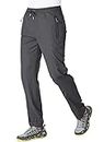 BASUDAM Men's Athletic Pants Thin Lightweight Quick Dry Zipper Pockets Outdoor Sports Pants for Running Jogging Hiking Dark Grey L