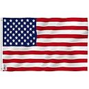 Anley Fly Breeze American US Flag Poliestere 4x6 Piedi - Colore vivido e Resistente allo sbiadimento UV - Header in Tela e Anelli di Tenuta in Ottone - Bandiere USA Banner 4 X 6 Ft