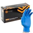 GTSE Blue Nitrile Gloves, Heavy Duty, Latex & Powder Free Disposable Gloves, Box of 100, Size Extra Large (XL) Suitable for Cleaning and Mechanics
