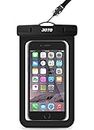 JOTO Universal Waterproof Pouch Case Cellphone IPX8 Dry Bag for iPhone 15 14 13 Plus Pro Max Mini, 12 11 Pro Max Xs Max XR X 8 7 6S Plus SE, Galaxy S20 S20+ S10 Plus Note, Pixel up to 7" -Black