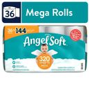 Angel Soft Toilet Paper 36 Mega Rolls 144 Regular Rolls 2-Ply Bath Tissue USA