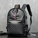 Nuovo zaino alla moda uomo d'affari in pelle laptop da viaggio impermeabile borsa da scuola