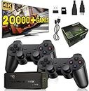 Retro Game Console, Wireless Retro Game Stick, Plug and Play Video Game Stick Built in 20000+ Games, 9 Classic Emulators, 4K HDMI Output, Dual 2.4G Wireless Controller (64G)