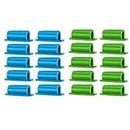 Loopunk 20 Pcs Pen Holder Set, Adhesive Silicone Pen Holder Clips, Adhesive Pen Holder for Desk or Any Surface, Pencil Holder, Teacher Supplies for Classroom and Office Desk Accessories(Blue, Green).