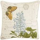 Pier 1 Imports Embroidered Flower & Butterfly Script Pillow Pillow Personalized 18x18 Inch Square Cotton Throw Pillow Case Decor Cushion Covers By NicholasArt