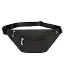 Fanny Pack for Men & Women, Fashion Waterproof Waist Packs with Adjustable Belt, Casual Bag Bum Bags for Travel Sports Running. （Black）