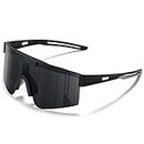 konqkin Cycling Glasses-Sports-Sunglasses-Mens-Womens-Polarised Sun Glasses UV400 Protection Ski Goggles Outdoor Bicycle Motorbike Driving Fishing Hiking,black