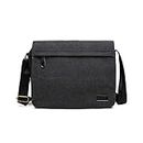 Kono Messenger Bags, Men's Canvas Shoulder Bag Retro Laptop Briefcase with Multiple Pockets for School Travel Business, Fits for 13 Inch Laptop