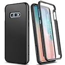 SURITCH for Samsung Galaxy S10e Case 360 Protection Silicone Back Cover with Built in Screen Protector Slim Thin Bumper Shockproof Case for Samsung Galaxy S10e Black