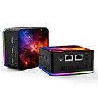 Mini PC Computers 12th Gen N95 (up to 3.4GHz) 8GB RAM DDR5 256GB M.2 SSD,Home Office Micro Desktop Computer with Dual Gigabit Ethernet Support 3* Dual-WiFi Bluetooth 4.2HDMI 3*USB 3.1-RGB Light